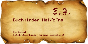 Buchbinder Heléna névjegykártya